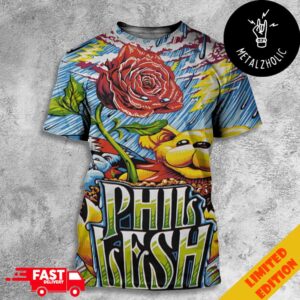 RIP Phil Lesh 1940-2024 Honor And A Privilege Thank You For Everything Attribute Poster Grateful Dead Dancing Bear All Over Print T-Shirt