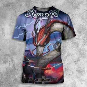 Rhapsody Of Fire Awesome Drawings By Korean Fan Marco The Land Of Dawn All Over Print T-Shirt