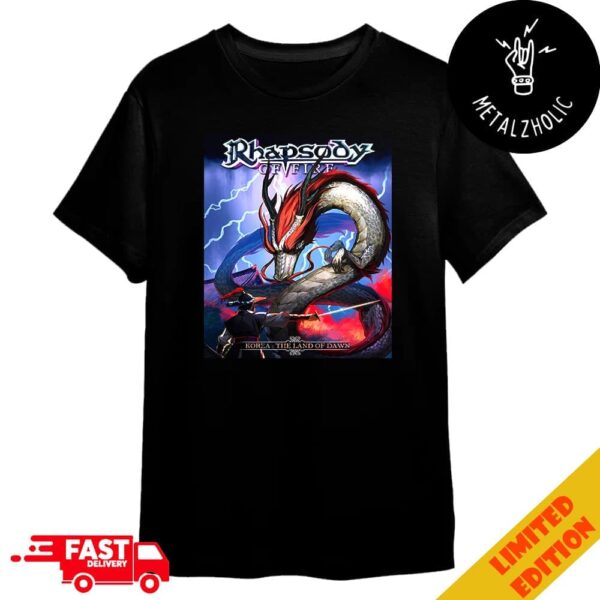 Rhapsody Of Fire Awesome Drawings By Korean Fan Marco The Land Of Dawn Merchandise T-Shirt