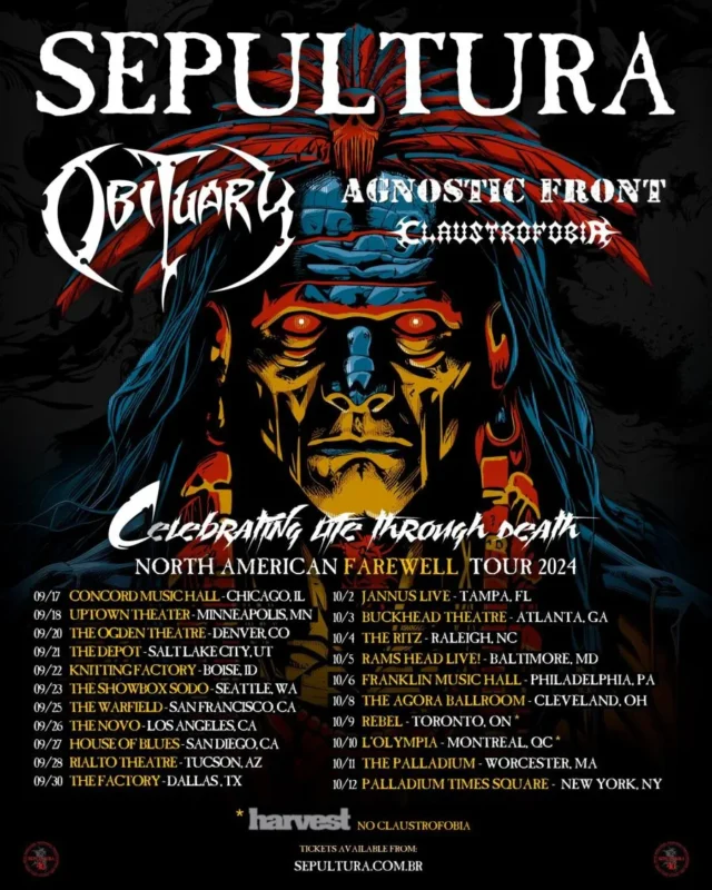 Sepultura Tour 2024 Get Ready for Thrash Metal at The Ritz, Raleigh