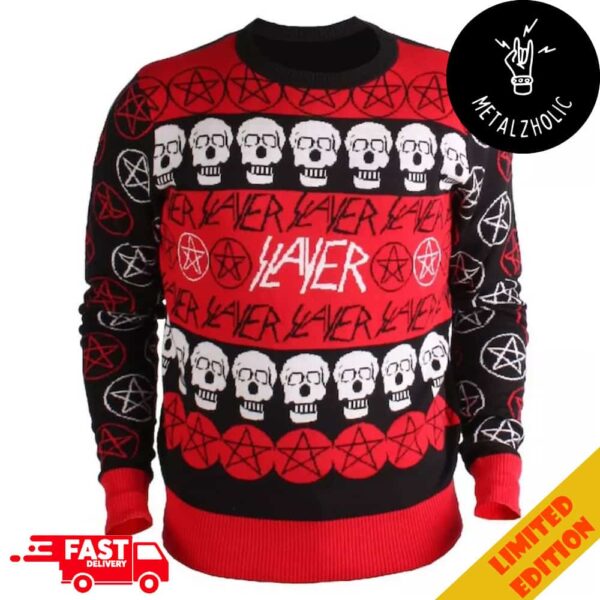 Slayer Nothing Screams Happy Holidays Louder Than Slayer Christmas Ugly Sweater