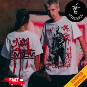 The Death Of Slim Shady Coup De Grace Blood Scrawl Speak Of The Devil Eminem Halloween 2024 Exclusive All Over Print T-Shirt