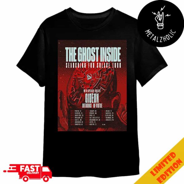 The Ghost Inside Searching For Solace Tour With Special Guests Gideon x Orthdox x Of Virtue Tour Dates 2024 Merchandise T-Shirt