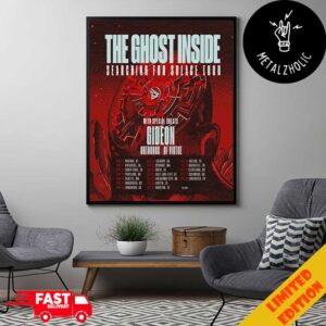 The Ghost Inside Searching For Solace Tour With Special Guests Gideon x Orthdox x Of Virtue Tour Dates 2024 Poster Canvas