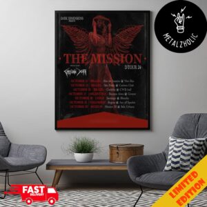 The Mission D-Tour 2024 With Christian Death Tour Dates Merchandise Poster Canvas