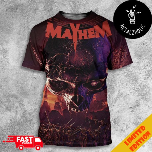 The Return Of Mayhem Ragnarok Metal Rock Poster A Depiction Of The Twilight Of The Gods Mayhem All Over Print T-Shirt