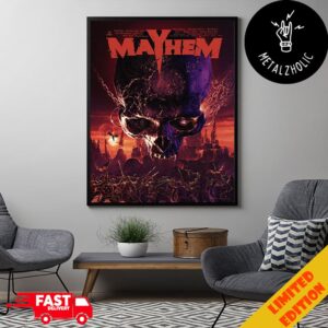 The Return Of Mayhem Ragnarok Metal Rock Poster A Depiction Of The Twilight Of The Gods Mayhem Poster Canvas