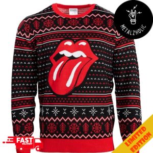 The Rolling Stones Classic Logo Music Rock Band Officially Licensed Knitted Ugly Christmas Sweater