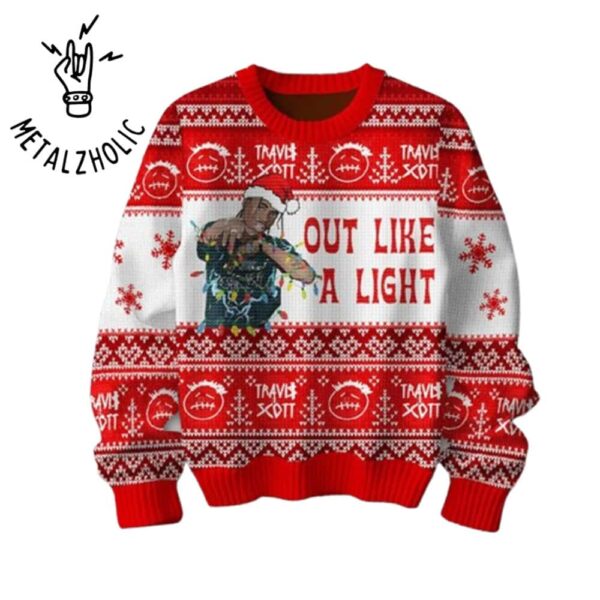 Travis Scott Out Like A Light Christmas Gift 2024 Merchandise Ugly Sweater