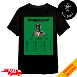 Tyler The Creator Chromakopia World Tour Feb To Sept 2025 With Lil Yachty And Paris Texas Tour Dates Merchandise T-Shirt