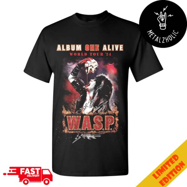 WASP World Tour 2024 Album One Alive Merchandise T-Shirt