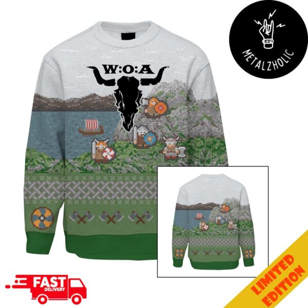 Wacken Open Air 2024 Festival Viking Pixel Style Christmas Gift Merchandise Ugly Sweater