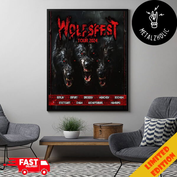 WolfsFest From Hell 5 October 2024 At Thuringia Germany Tour Dates Poster Canvas