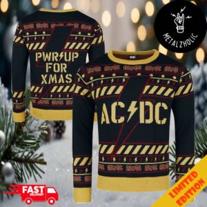 ACDC PWR UP For Xmas Lightning Christmas 2024 Merchandise Ugly Sweater