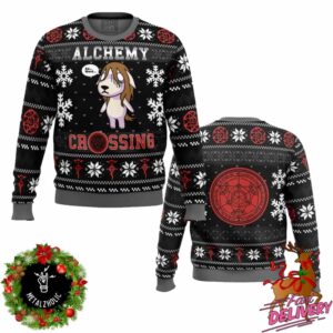 Alchemy Crossing Fullmetal Alchemist Nina Tucker And Her Dog Holiday Gift For Friends Ugly Sweater