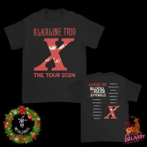 Alkaline Trio The Tour 2024 Blood Hair And Eyeballs Tour Dates New Merchandise Two Sides T-Shirt