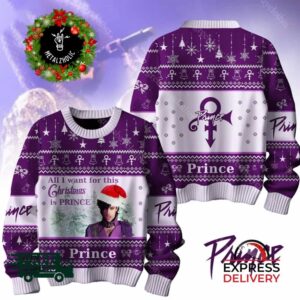 All I Want For This Christmas Is Prince Holiday Gift Ugly Sweater