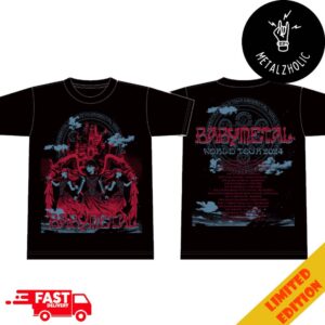 BABYMETAL World Tour 2024 North America Kingslayer Tee Tour Dates New Merchandise Two Sides T-Shirt