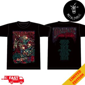 BABYMETAL World Tour 2024 North America Metal March Tee Tour Dates New Merchandise Two Sides T-Shirt