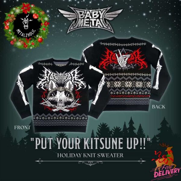 BABYMETAL’s 2024 Holiday Collection Put Your Kitsune Up Holiday Knitted For Fans New Merchandise Christmas Gift Ugly Sweater