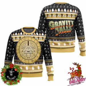 BIll Cipher Gravity Falls Holiday Gifts 2024 Christmas Ugly Sweater