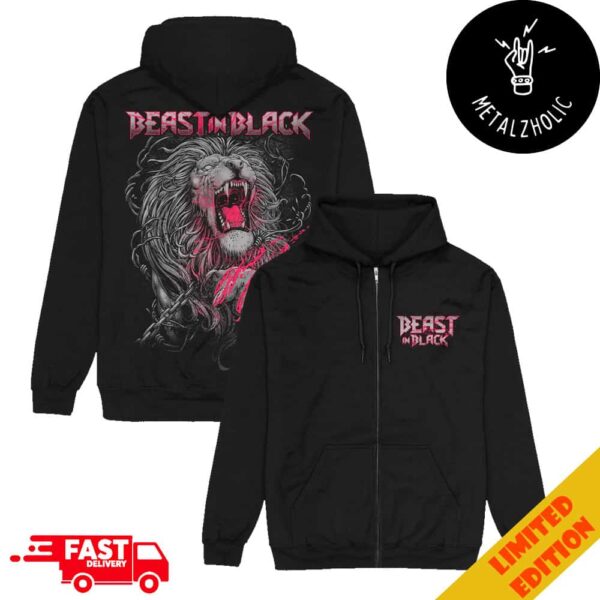 Beast In Black Unleash The Fury New Merchandise 2024 Zip Hoodie