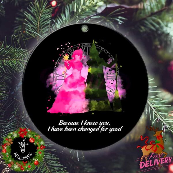 Because I Knew You I Have Been Changed For Good Wizard Wicked Movie Christmas Tree Decorations Ornament