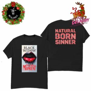 Black Widow 10 Years Anniversary Collection New Merchandise 2024 In This Moment Natural Born Sinner Two Sides T-Shirt