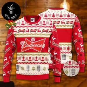 Budweiser For Beer Lovers Christmas Gift Ugly Sweater