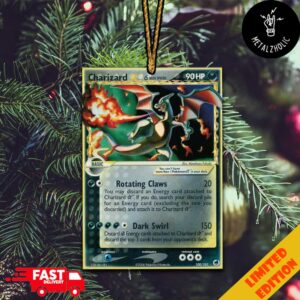 Charizard Gold Star EX Dragon Frontiers 2006 Pokemon Cards Christmas Tree Decorations Ornament