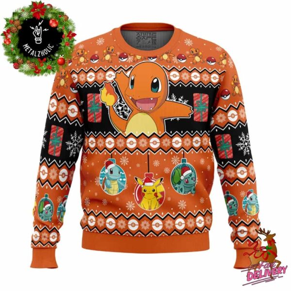 Charmander I Choose You Pokemon Funny Christmas Gift From Animeape Ugly Sweater