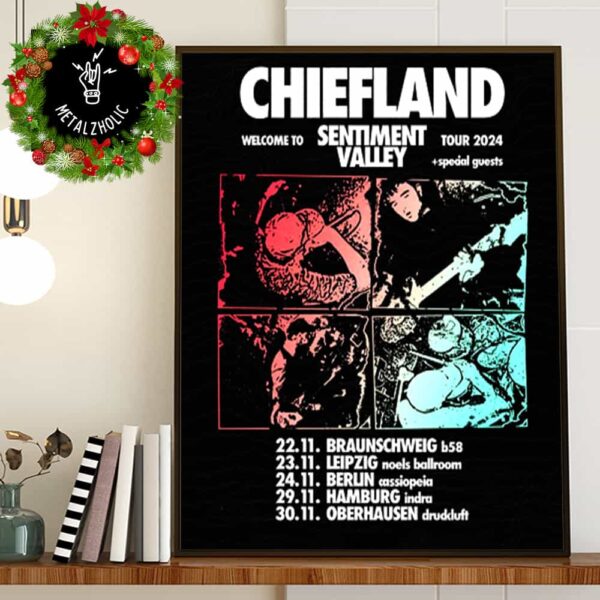 Chiefland Band Welcome To Sentiment Valley Tour 2024 Poster Tour Dates European Tour Poster Canvas