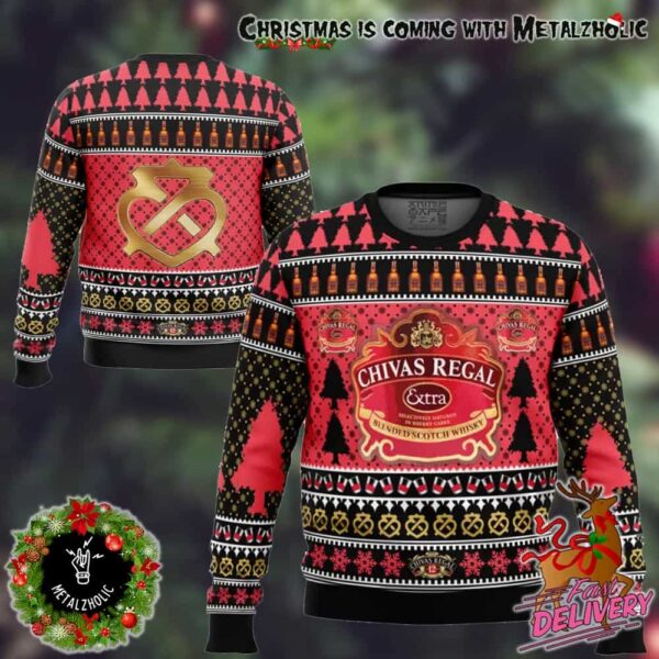 Chivas Regal Holiday Gift For Drink Lovers Ugly Sweater