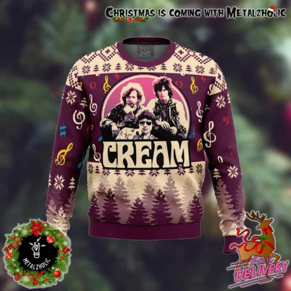 Cream Band For Men And Women Holiday Gift Ugly Sweater