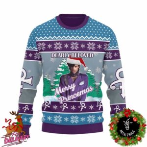 Dearly Beloved Merry Princemas Funny Prince Singer Holiday Gift 2024 Ugly Sweater