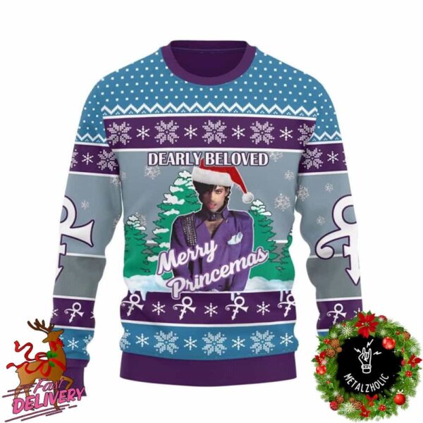 Dearly Beloved Merry Princemas Funny Prince Singer Holiday Gift 2024 Ugly Sweater