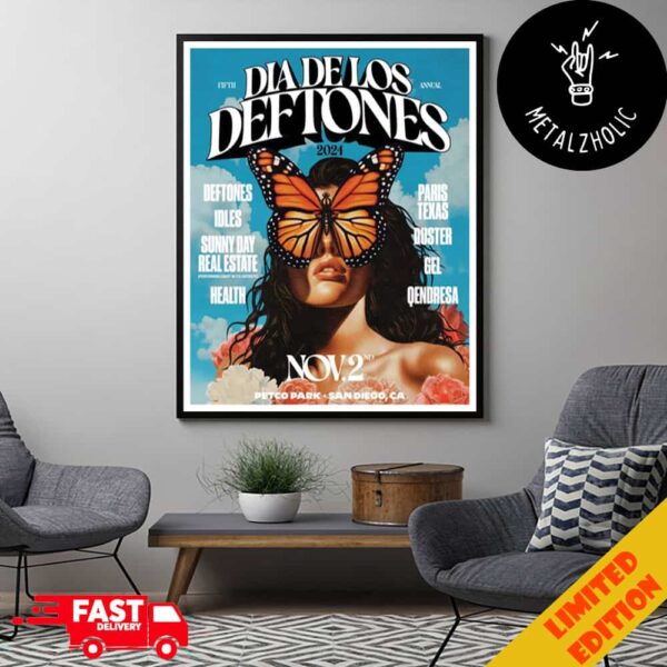 Dia De Los Deftones Fifth Annual 2024 Poster November 2nd At Petco Park San Diego CA Poster Canvas