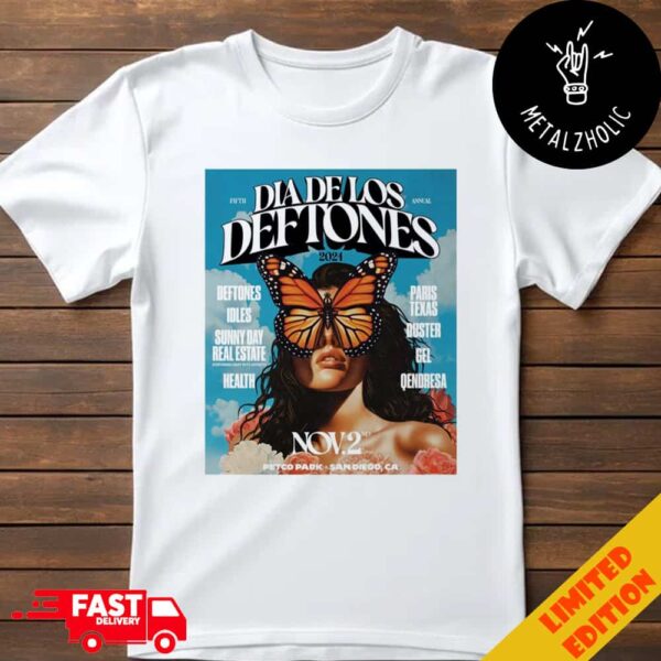 Dia De Los Deftones Fifth Annual 2024 Poster November 2nd At Petco Park San Diego CA T-Shirt