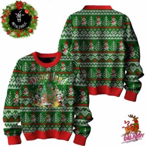 Disneyland Disney 100 Celebration Snowman Pattern Christmas Gift Holiday For Kids Ugly Sweater