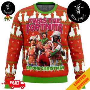 Fortnite Twas Night Before Christmas Special Gift For Family Ugly Sweater