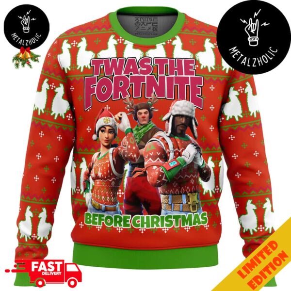 Fortnite Twas Night Before Christmas Special Gift For Family Ugly Sweater