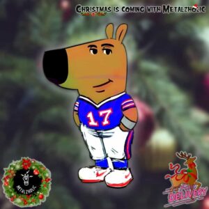 Funny Josh Allen Buffalo Bills Just A Chill Guy Tree Decorations Holiday Gift Christmas Ornament