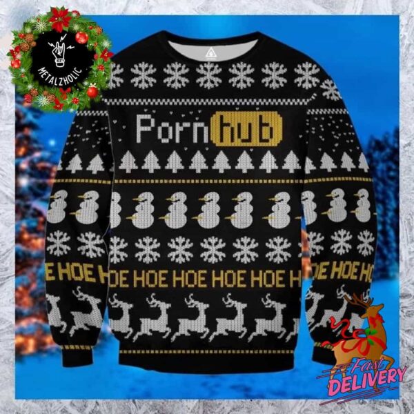 Funny Pornhub Hoe Hoe Hoe Classic Design Holiday Gift For Friends Ugly Sweater