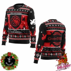 Game Of Thrones House Targaryen Animeape Holiday Gift For Family Ugly Sweater