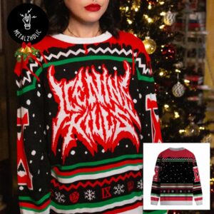 Ice Nine Kills Horrorday Snow And Blood Christmas Gift New Merchandise 2024 Ugly Sweater