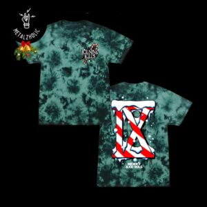 Ice Nine Kills Killer Candy Cane Tie-dye Merry Axe-mas New Christmas 2024 Merchandise All Over Print T-Shirt