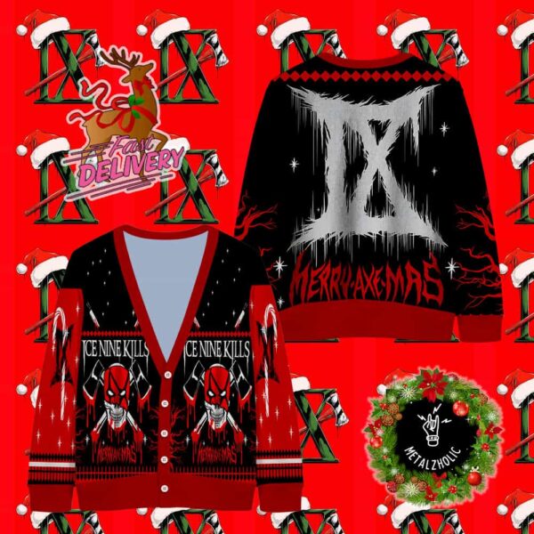 Ice Nine Kills The Impericon Chirstmas Gifts 2024 Xmas For Family And Friends Ugly Christmas Cardigan Sweater