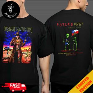 Iron Maiden The Future Past World Tour 2024 The Chile Event Tee 27-28 November 2024 At Estadio Nacional Santiago Chile New Merchandise Two Sides T-Shirt