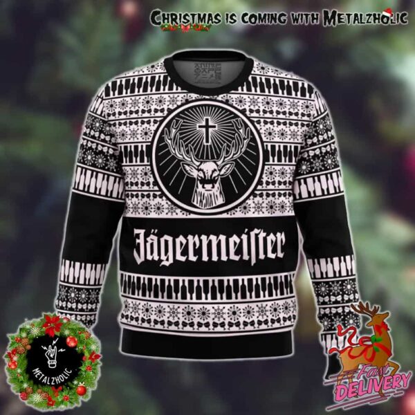 Jagermeister For Drink Lovers Holiday Gift Ugly Sweater