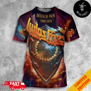 Judas Priest Shield Of Pain Tour 2025 Limited Poster Edition All Over Print T-Shirt